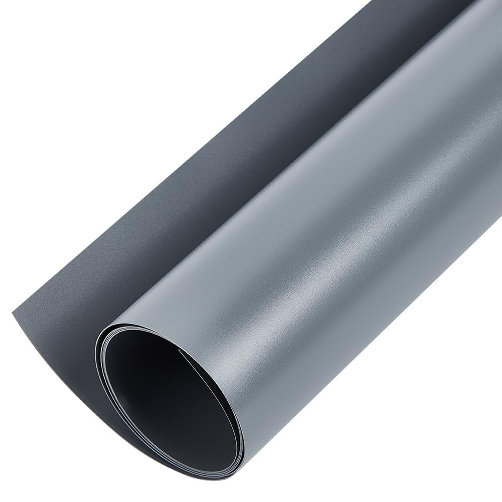 40×15 inch Matte Gray PVC Vinyl Photography Backdrop for Product, Video Studio