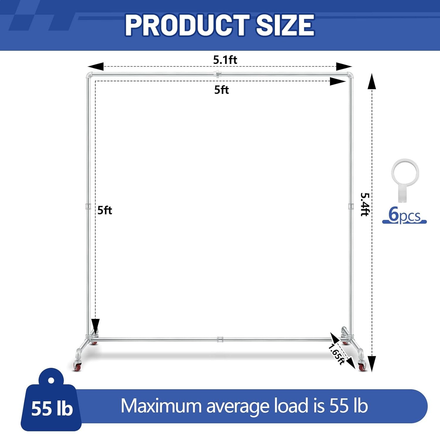 Funnymoom Archery Backstop Stand with 4 Wheels, ONLY Stand for Netting Archery G