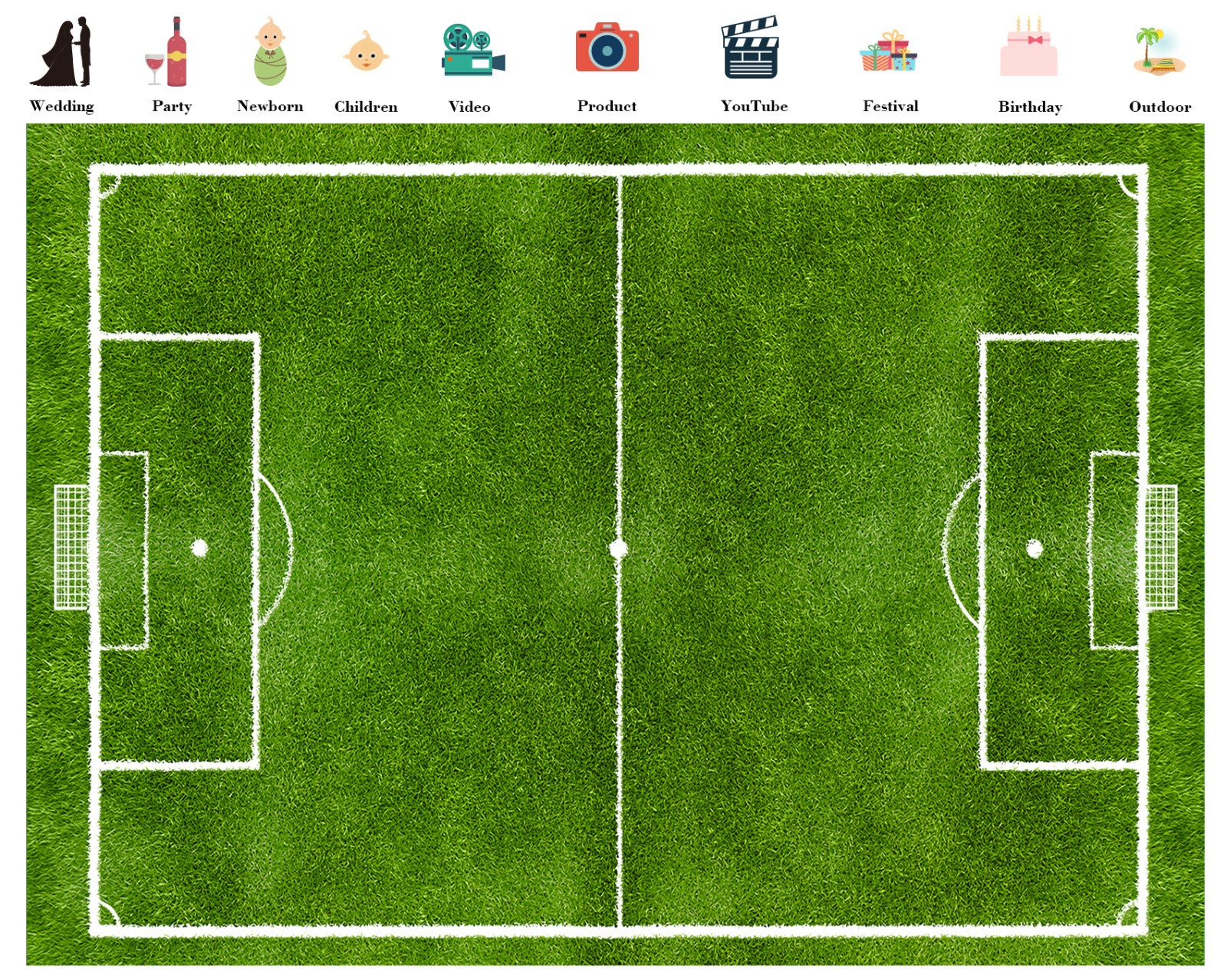 10x8ft Sports Green Soccer Field Background Boys Birthday Party Decorations