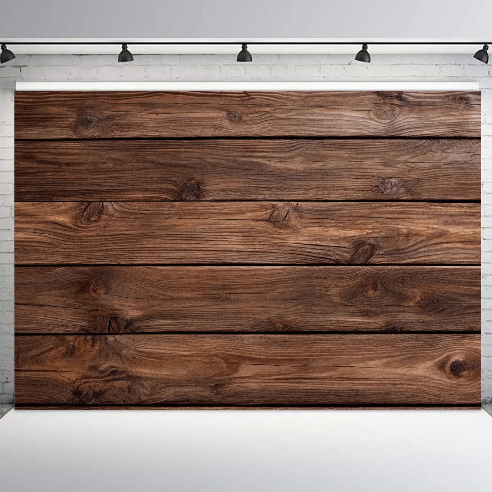 10x8ft Retro Western Farmhouse Vintage Brown Wood Background Studio Props
