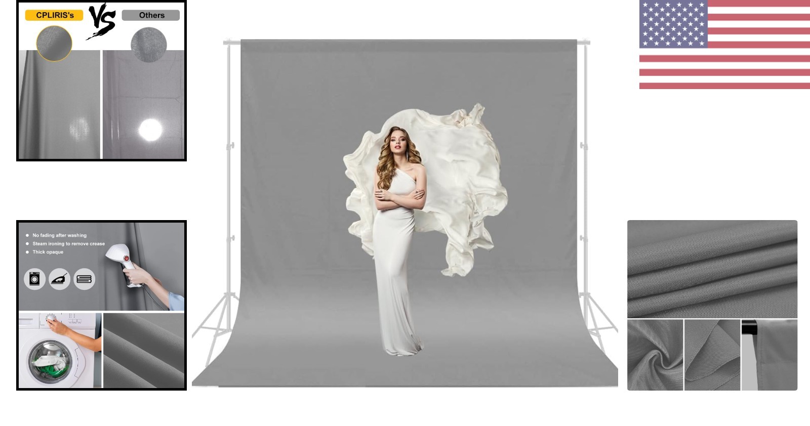 Versatile 10x12ft Gray Photography Background – Wrinkle-Resistant & Durable