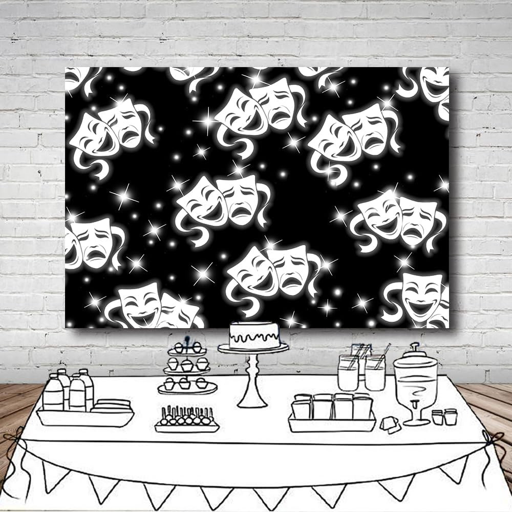 7x5FT Black Backdrop Early 2000s Old School Emotion Glamour Shots Backdrops 90s