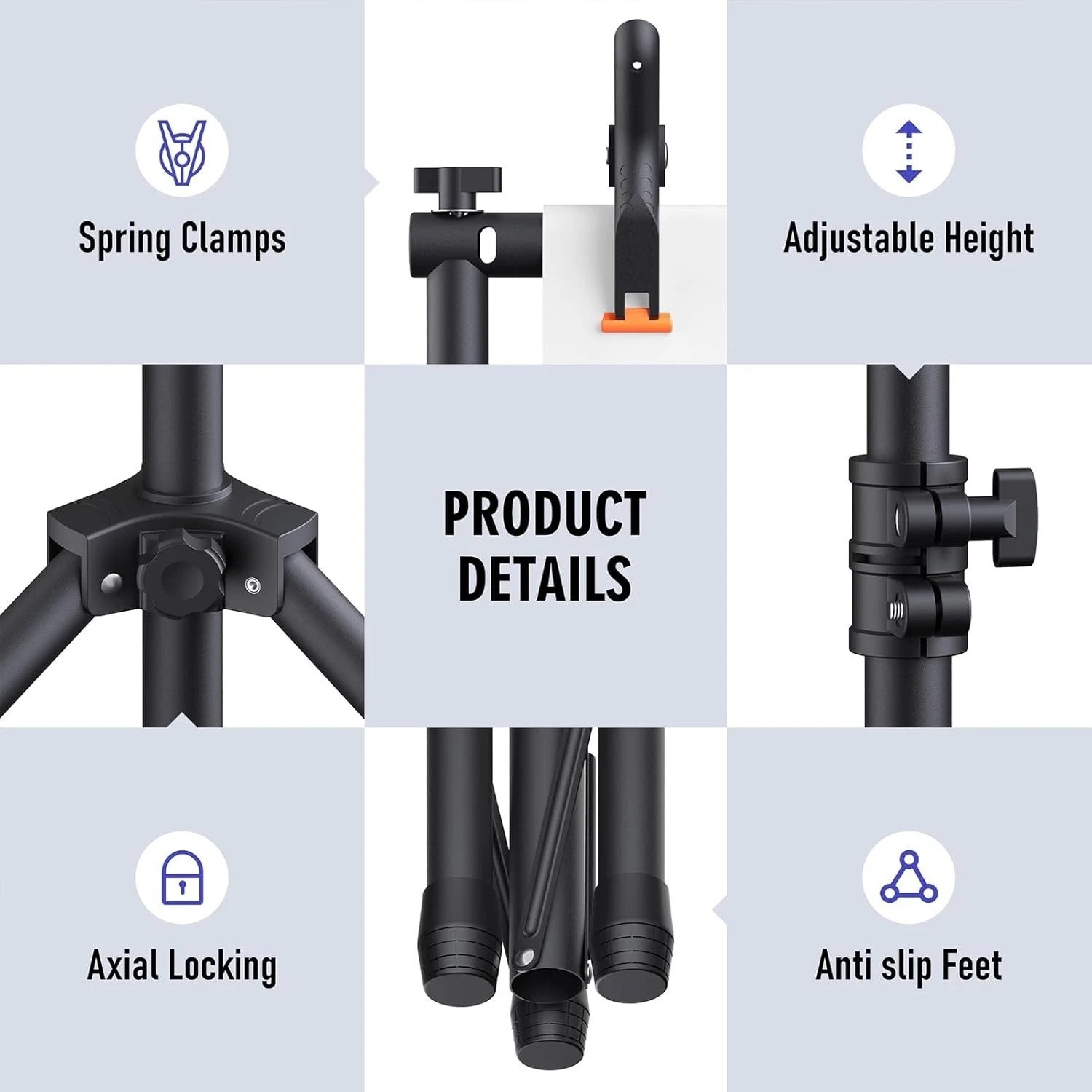Adjustable Backdrop Stand Kit – 10×7.5ft, 6 Widths for Events & Photography