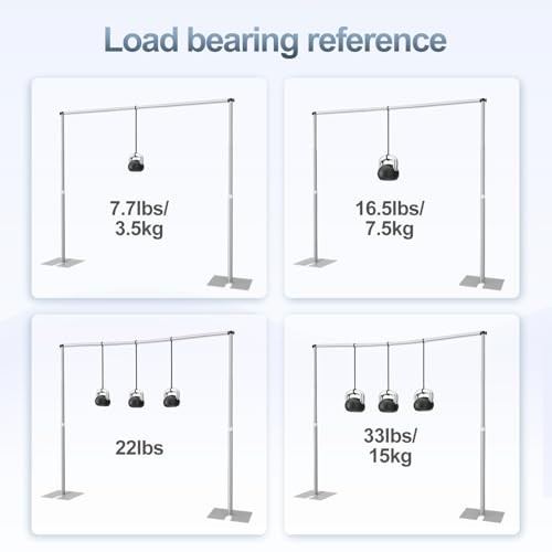 Heavy Duty Backdrop Stand, 10x10Ft Adjustable Pipe and Drape 10x10FT Silver