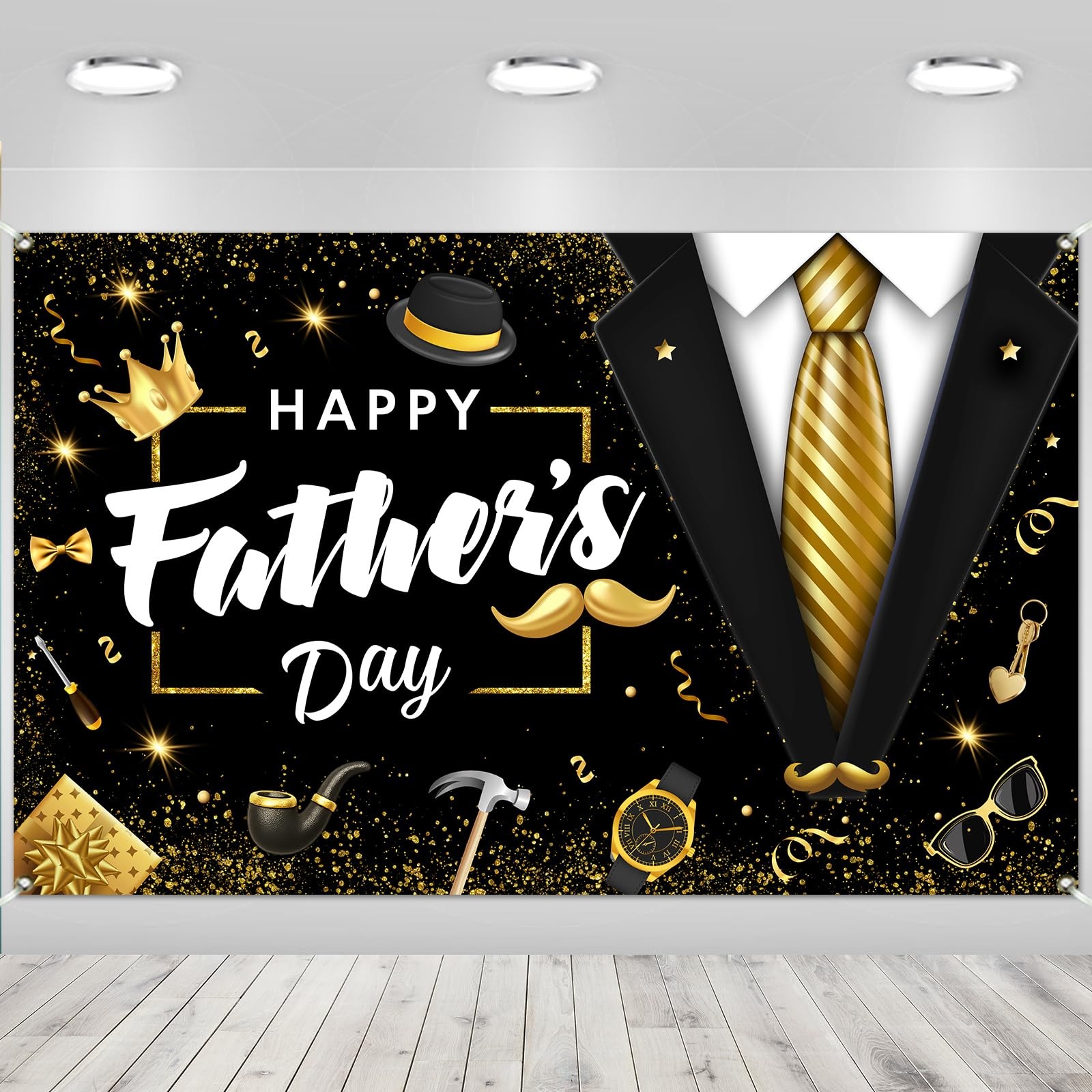 Happy Father’s Day Backdrop Decorations Indoor Outdoor Banner for Photography