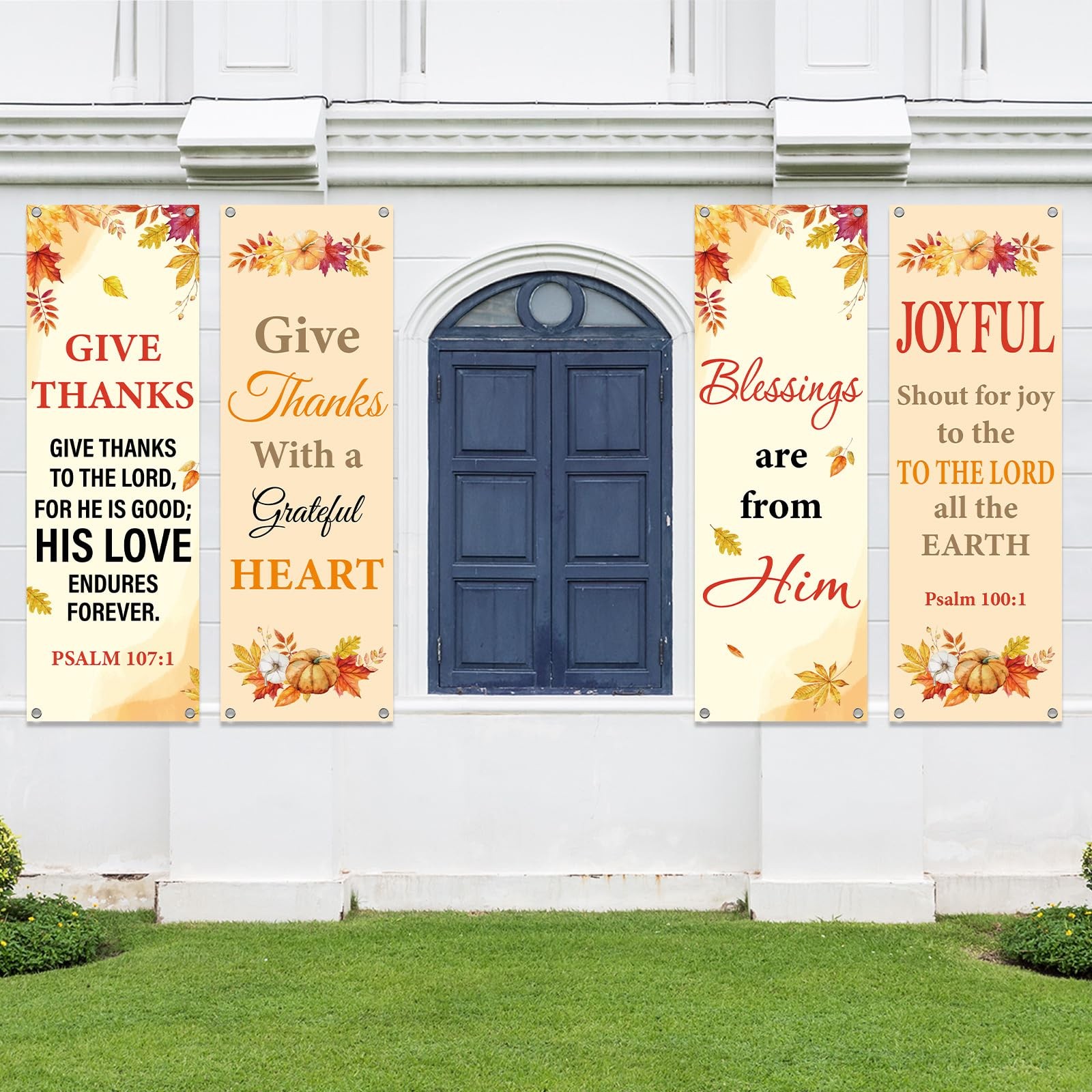4Pcs Church Banners for Sanctuary Wall Welcome Inspirational Religious Banner…
