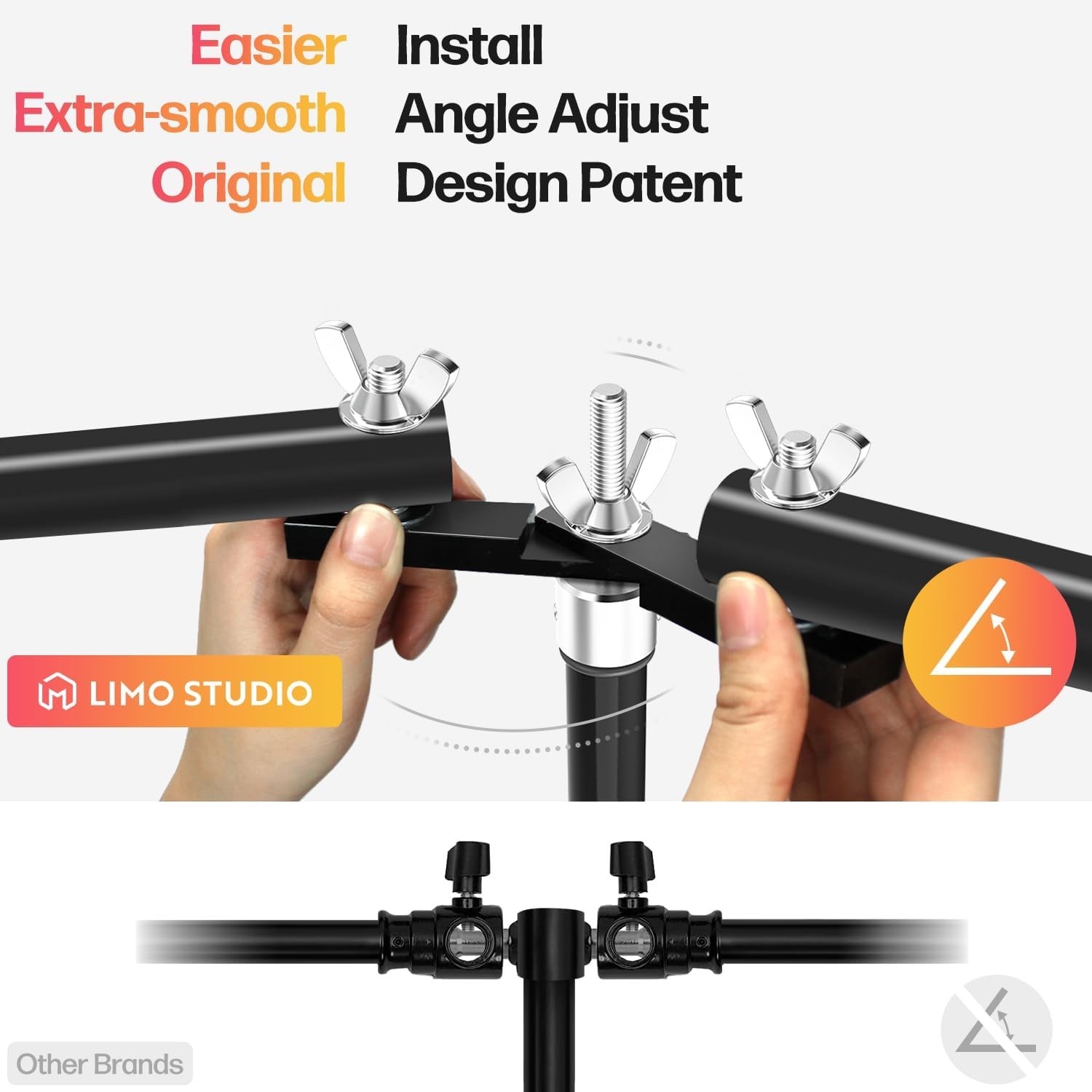LimoStudio [Super Duty] 30.3 x 10.4 ft. Triple Extended Crossbar Backdrop Stands