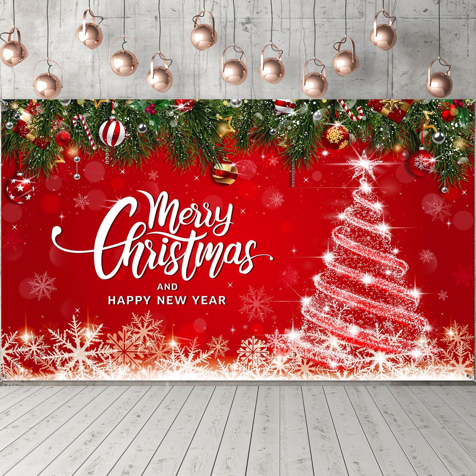 Irenare Christmas Backdrop Merry 72.8 x 43.3 inches, as the picture shown