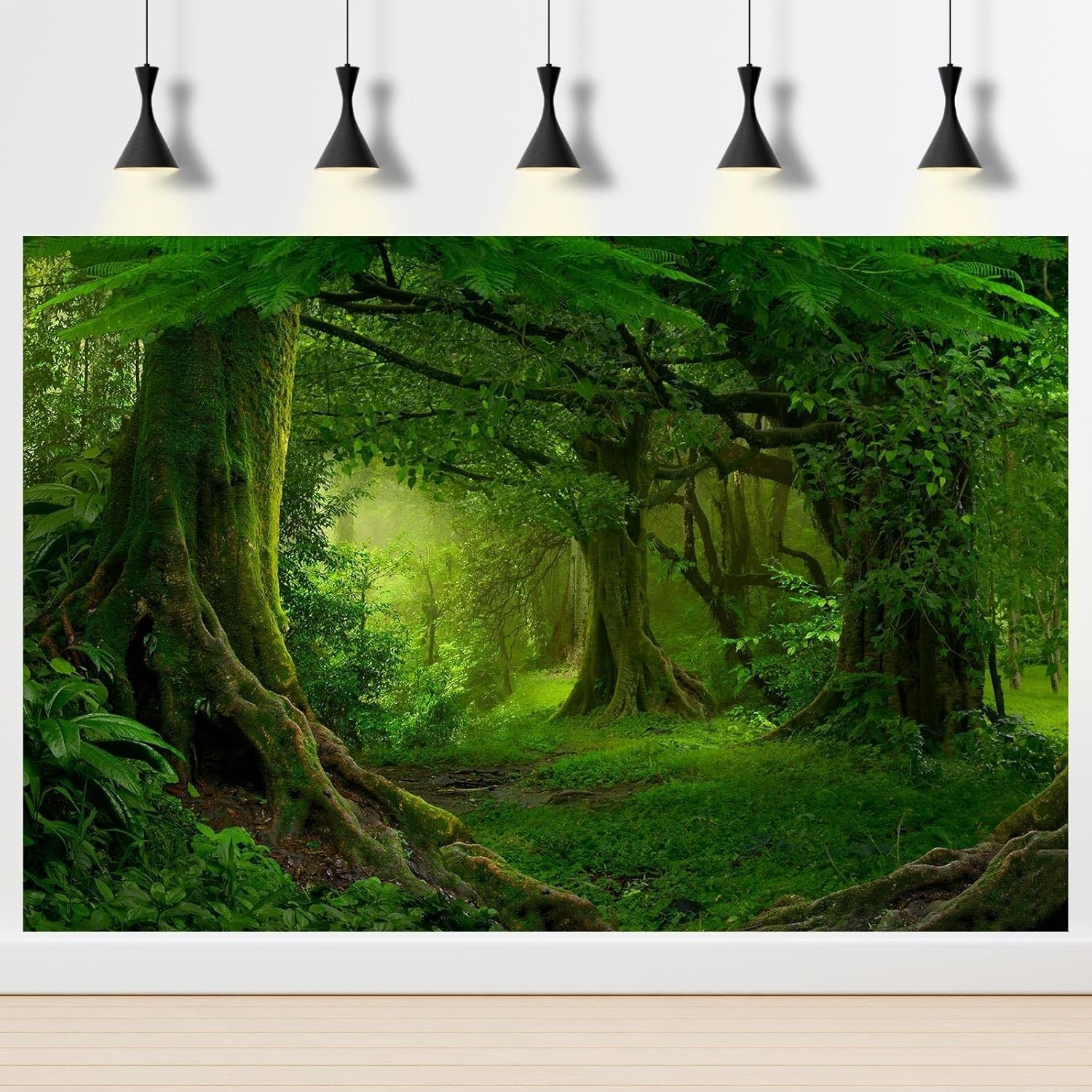 Stunning Jungle Forest Vinyl Backdrop 7x5ft – Ideal for Enchanting Photography