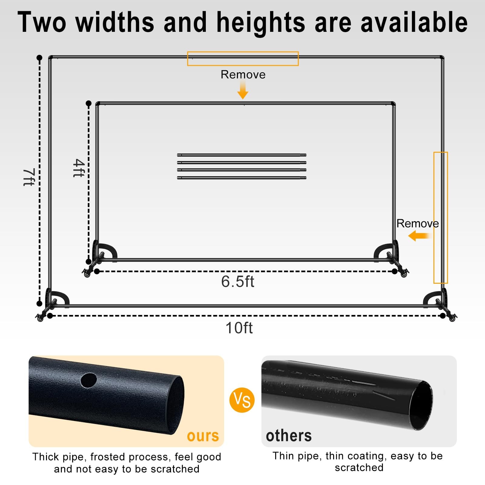 Shirtal 7x10ft Green Screen Backdrop with Stand,Movable Backdrop Stand with W…