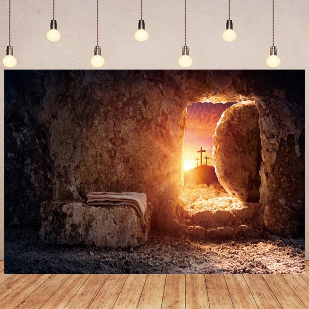 Empty Tomb Photography Background 10x7ft Vinyl Lightweight Foldable – Easter