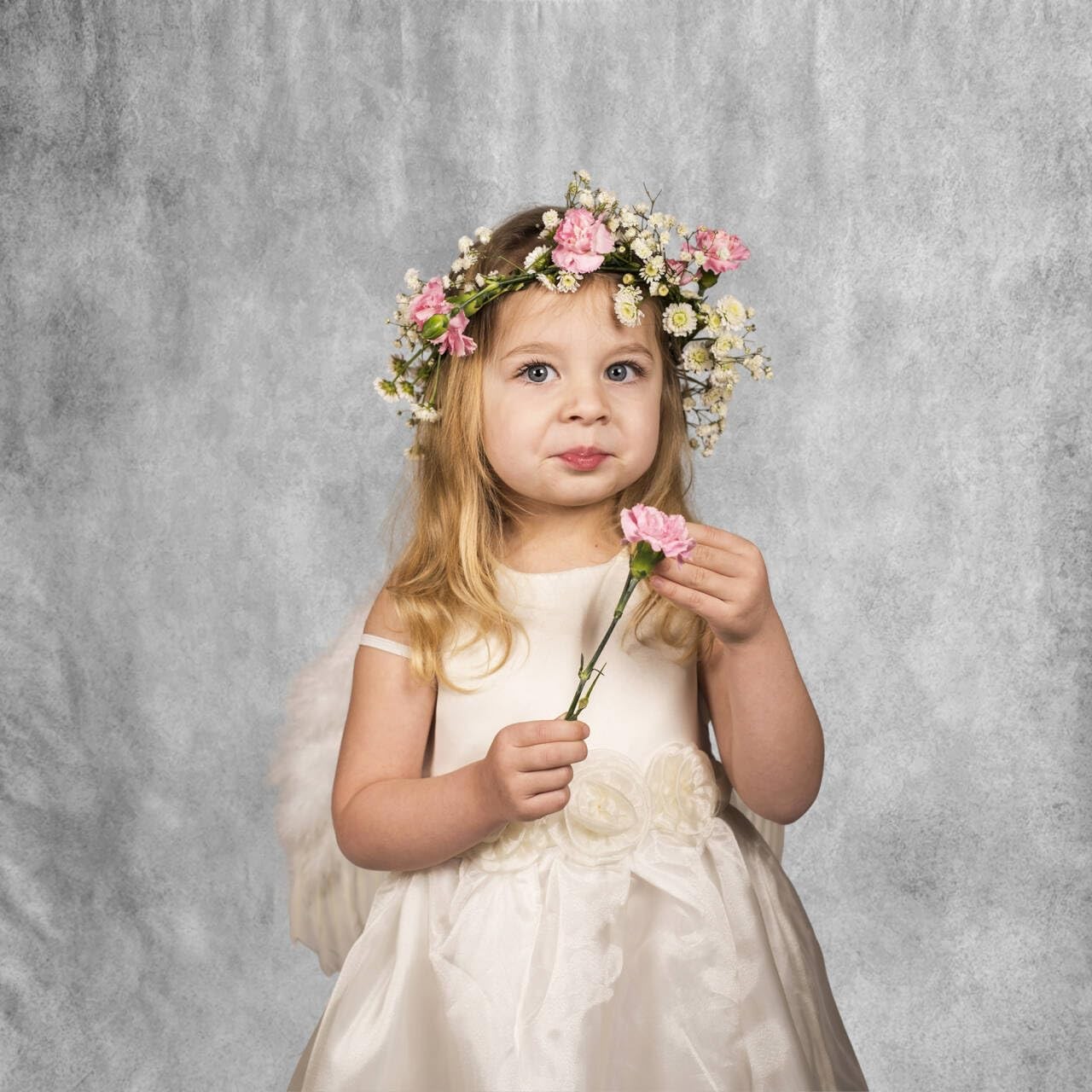8X10FT Abstract Light Grey Portrait Photography Backdrop With Pocket