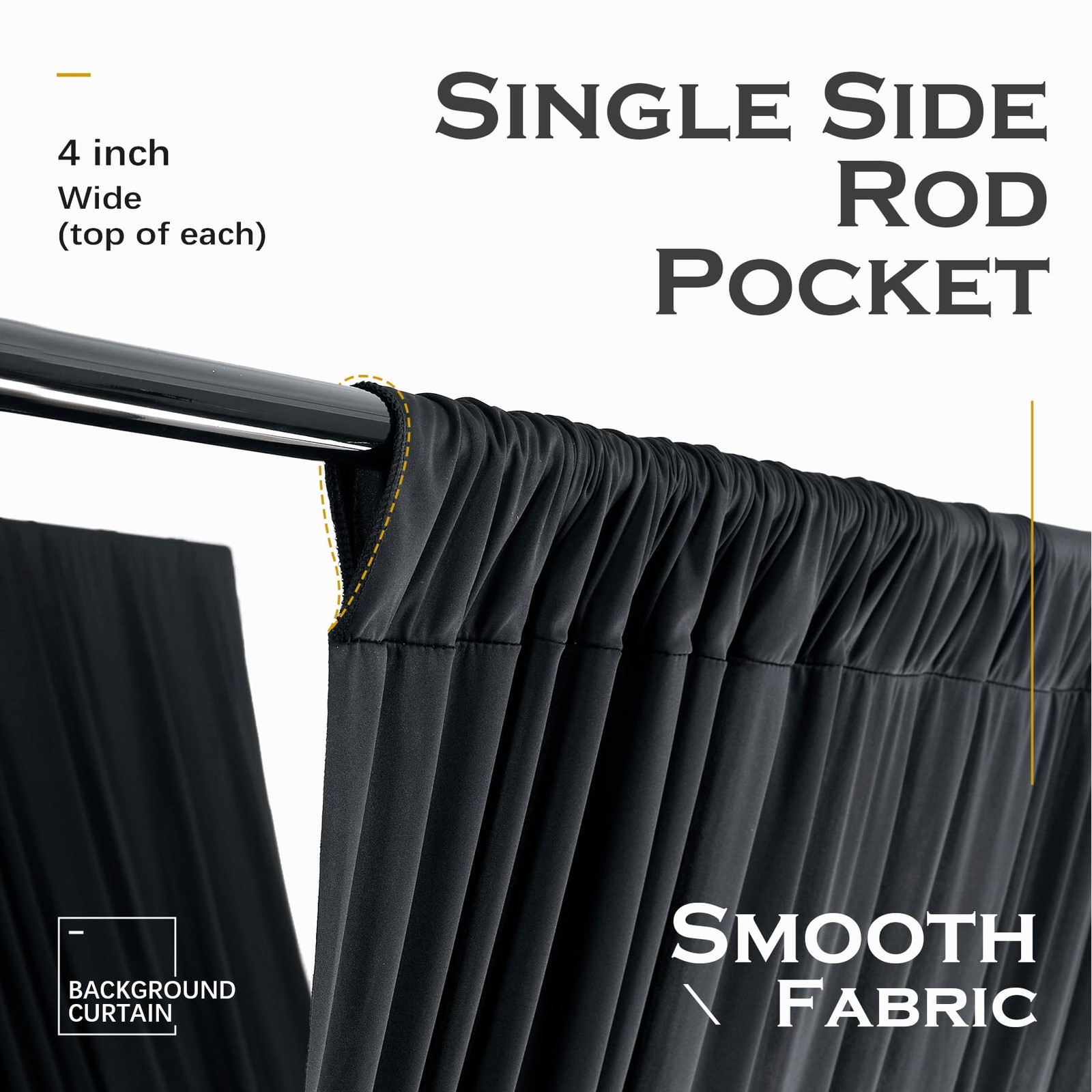 6 Panels 5ft(W) x 20ft(H) Black Ceiling 60″W x 240″L (Pack of 6),