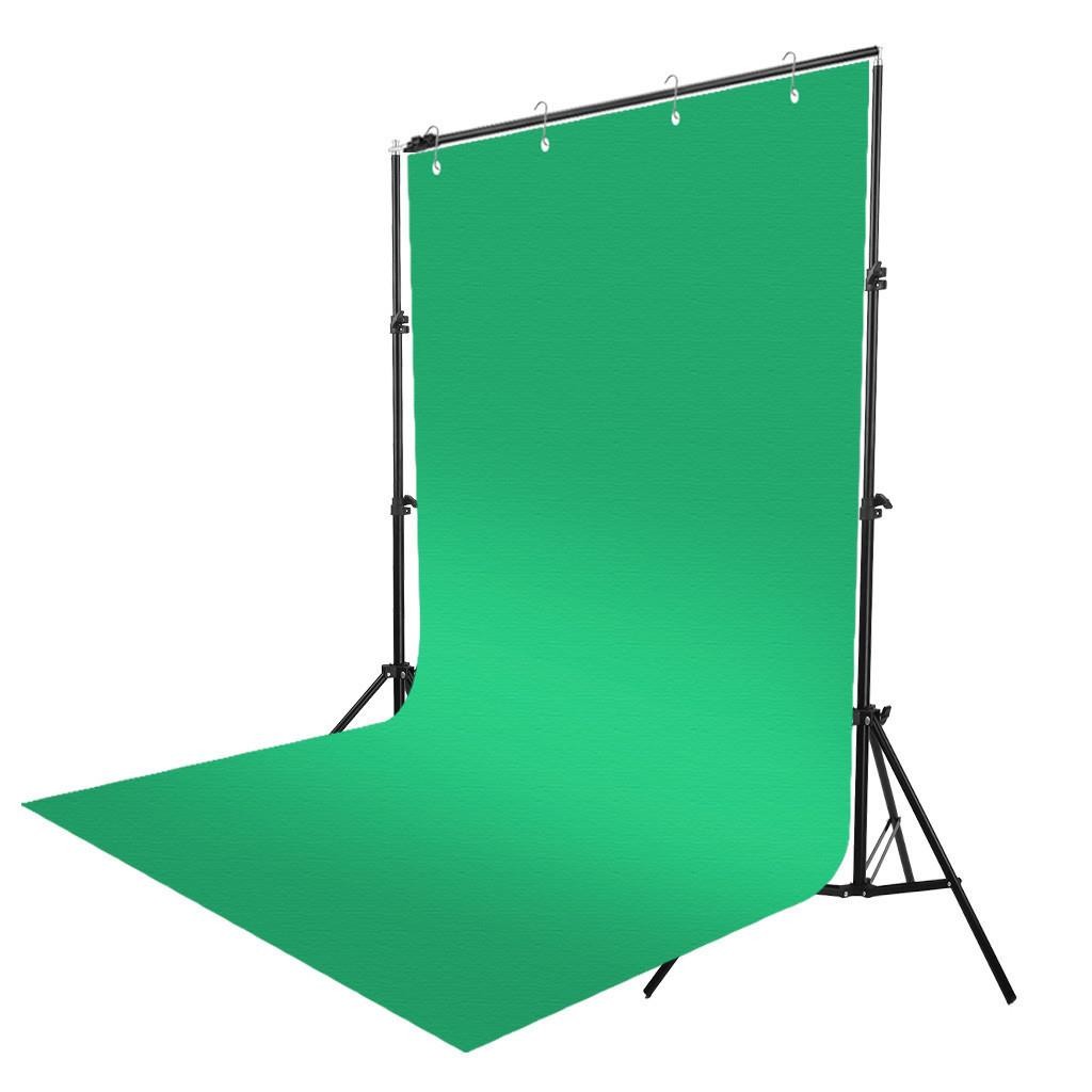 Kshioe Photography 10ft Backdrop Stand Kit 1.6*3m Green Screen Black White Clamp