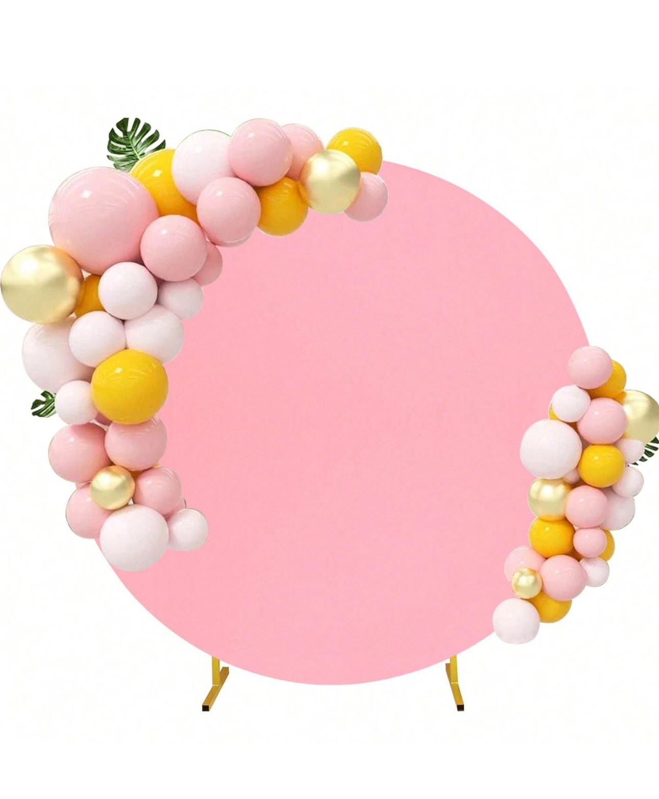 Pink Round Backdrop Cover 6.5×6.5ft Pink Circle Birthday Photo Photography Ba…