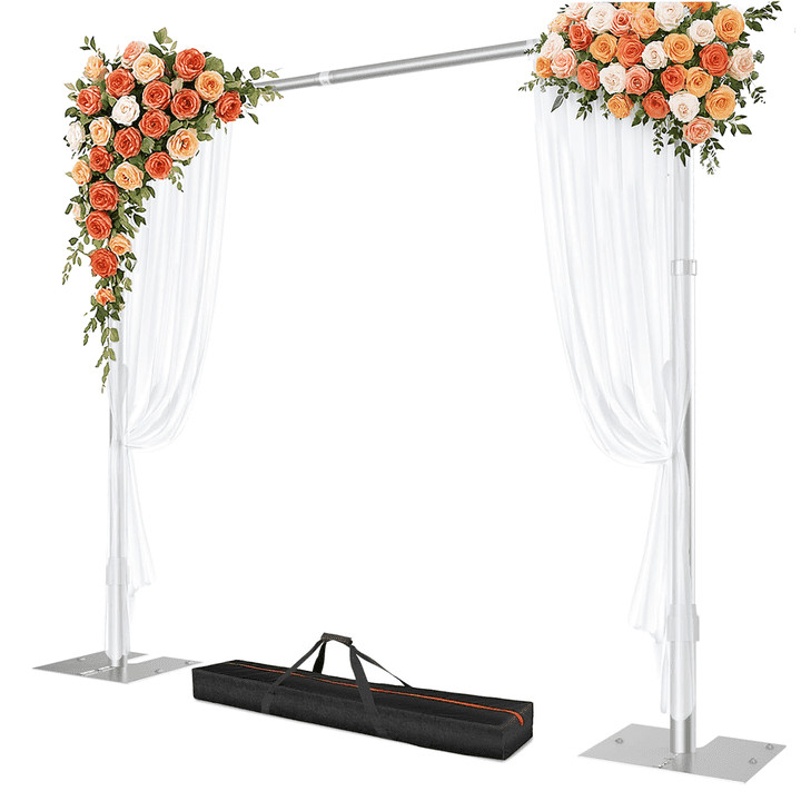 Emart Drape Backdrop Stand Kit, Heavy Duty Adjustable Metal Frame, 10ft x 10ft,