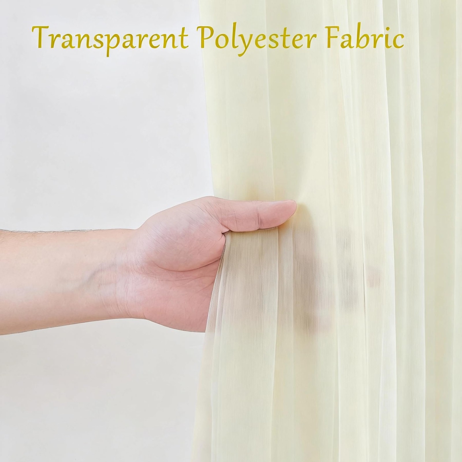 10×10 FT Ivory Tulle Backdrop Curtains Parties Sheer Wedding Photo Drapes