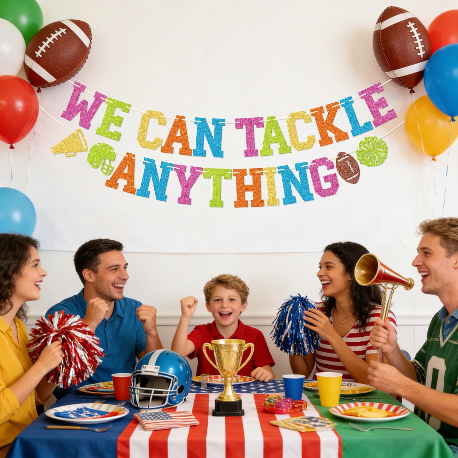 Football Classroom Banner – We Can Tackle Anything Football Decorations – Spo…