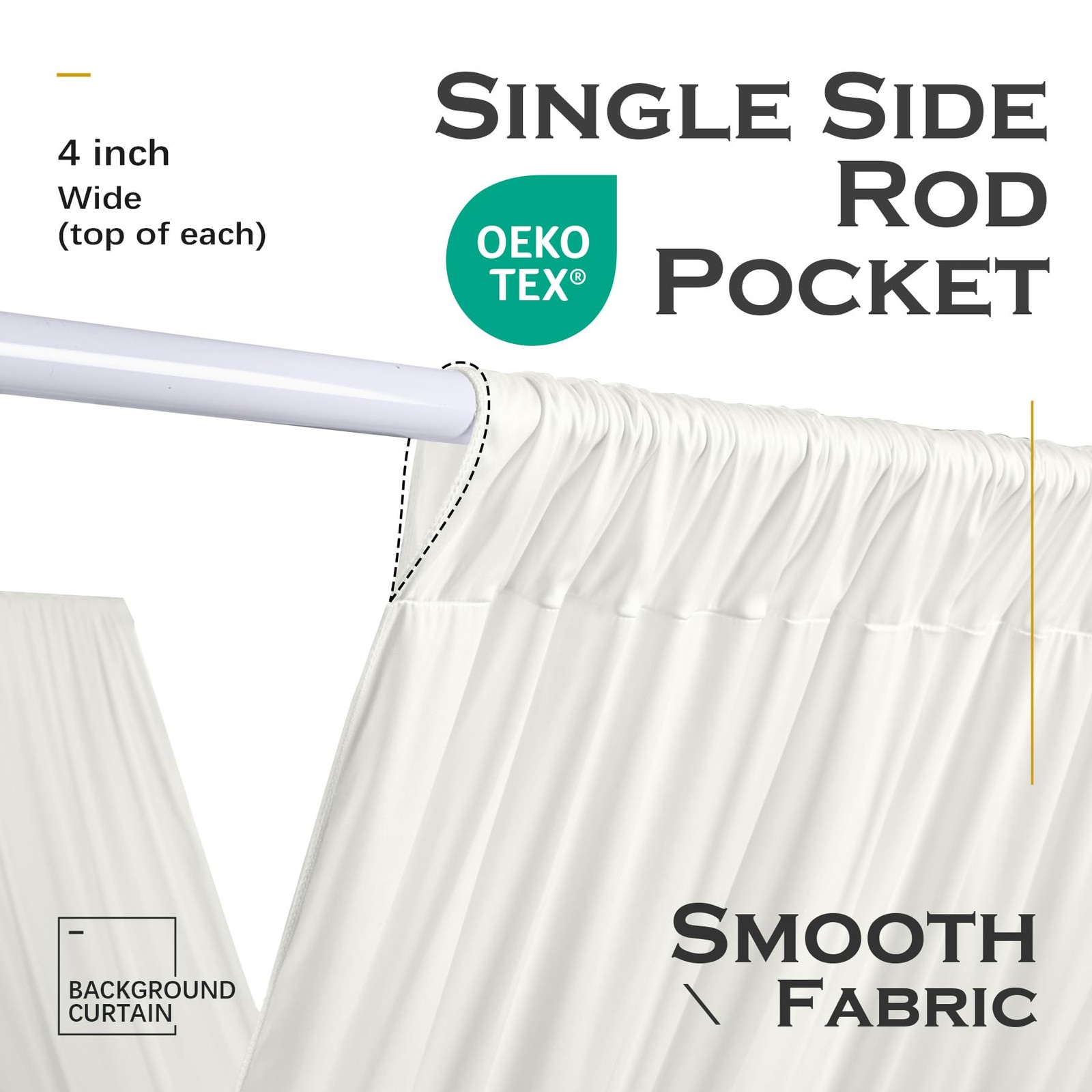 10 Panels 5ft(W) x 20ft(H) Ivory Ceiling 60″W x 240″L (Pack of 10),
