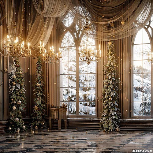 10’x10′ CP Christmas Season Scenic Microfiber Fabric background backdrop BHF1758