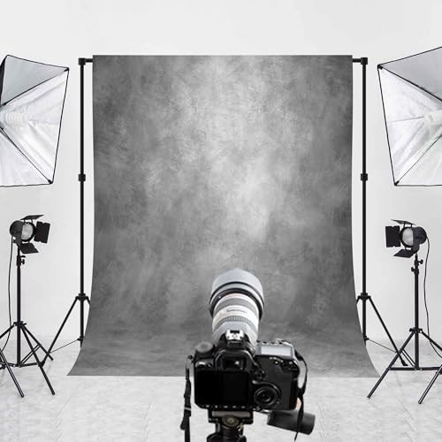 Light Grey Abstract Textured Photography Backdrop 8x12ft – Studio Background Pro