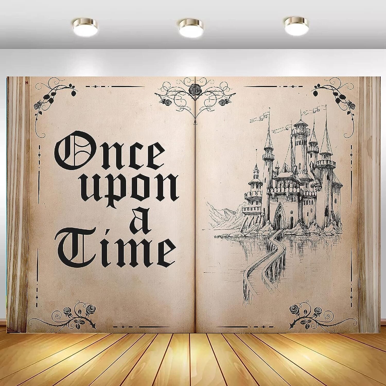 Backdrop Romantic Fairy Tale Once Upon a Time Ancient Castle Princess 7x5FT