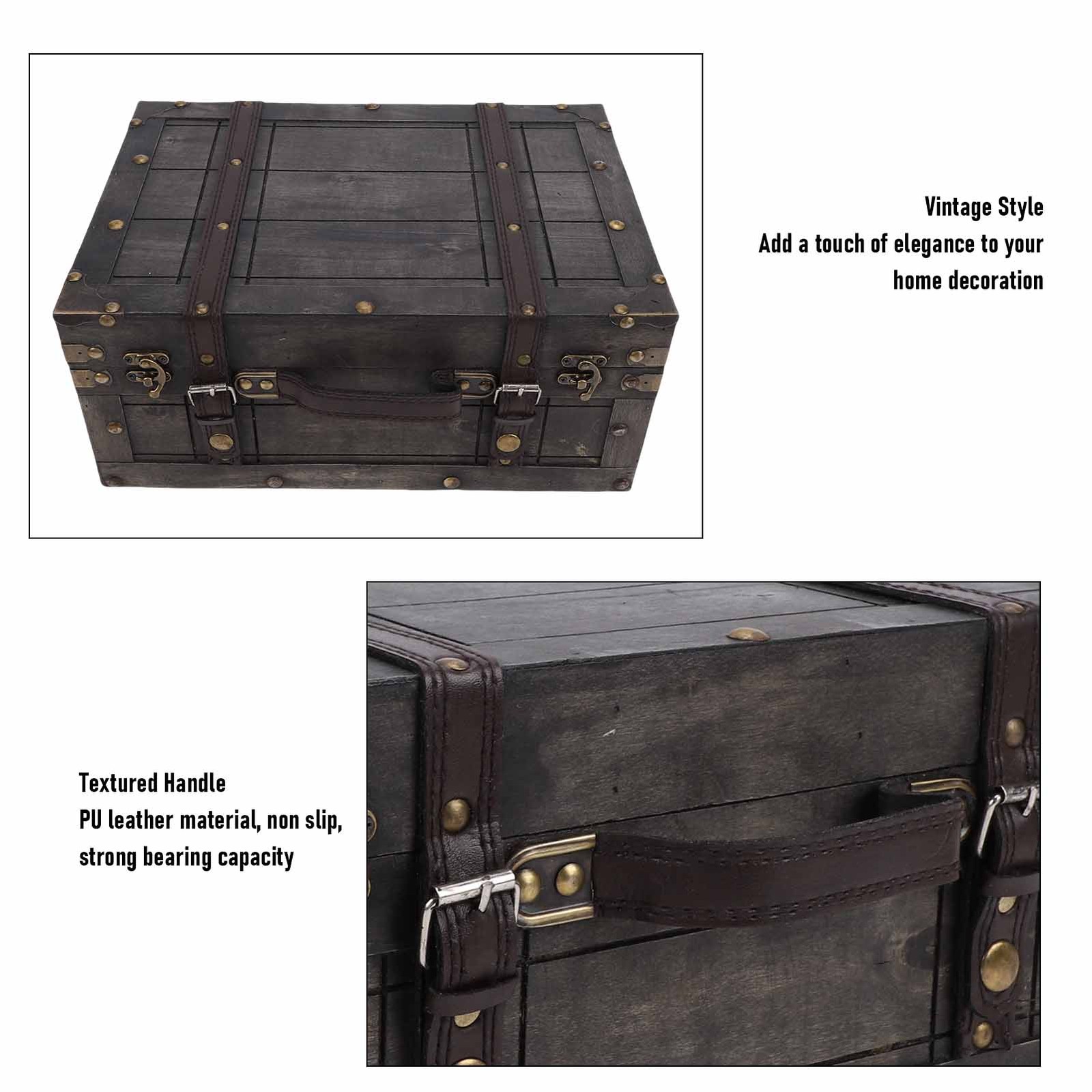 Vintage Storage Trunk Elegant Design For Home Decor 34.5cm Premium CAD