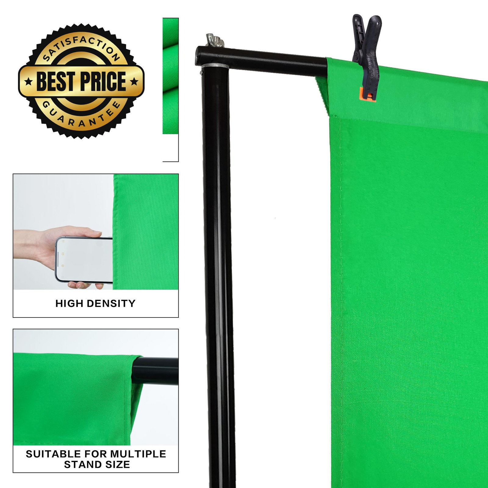GFCC Green Screen Backdrop Background – 7x10FT Photography 7ftx10ft,