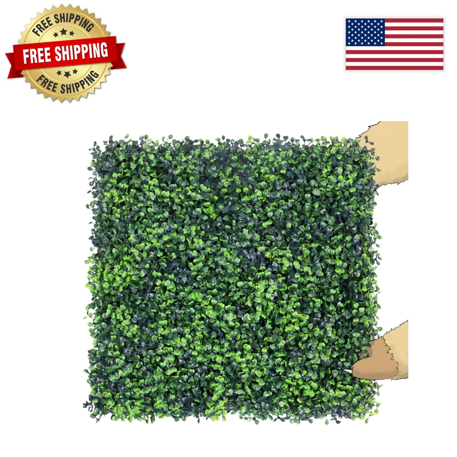 Eco-Friendly 12 Pcs 20” Boxwood Panels – Weather-Resistant Greenery Wall Decor