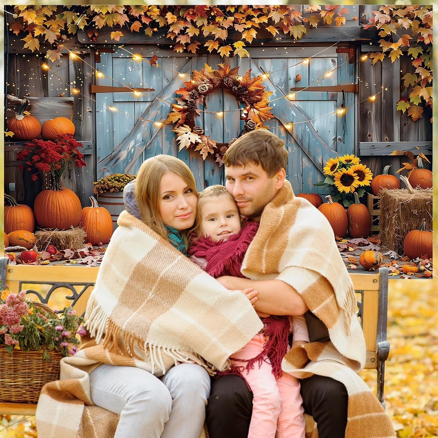 Fall Photography Backdrop Autumn Pumpkin Harvest M As Shown in The Picture