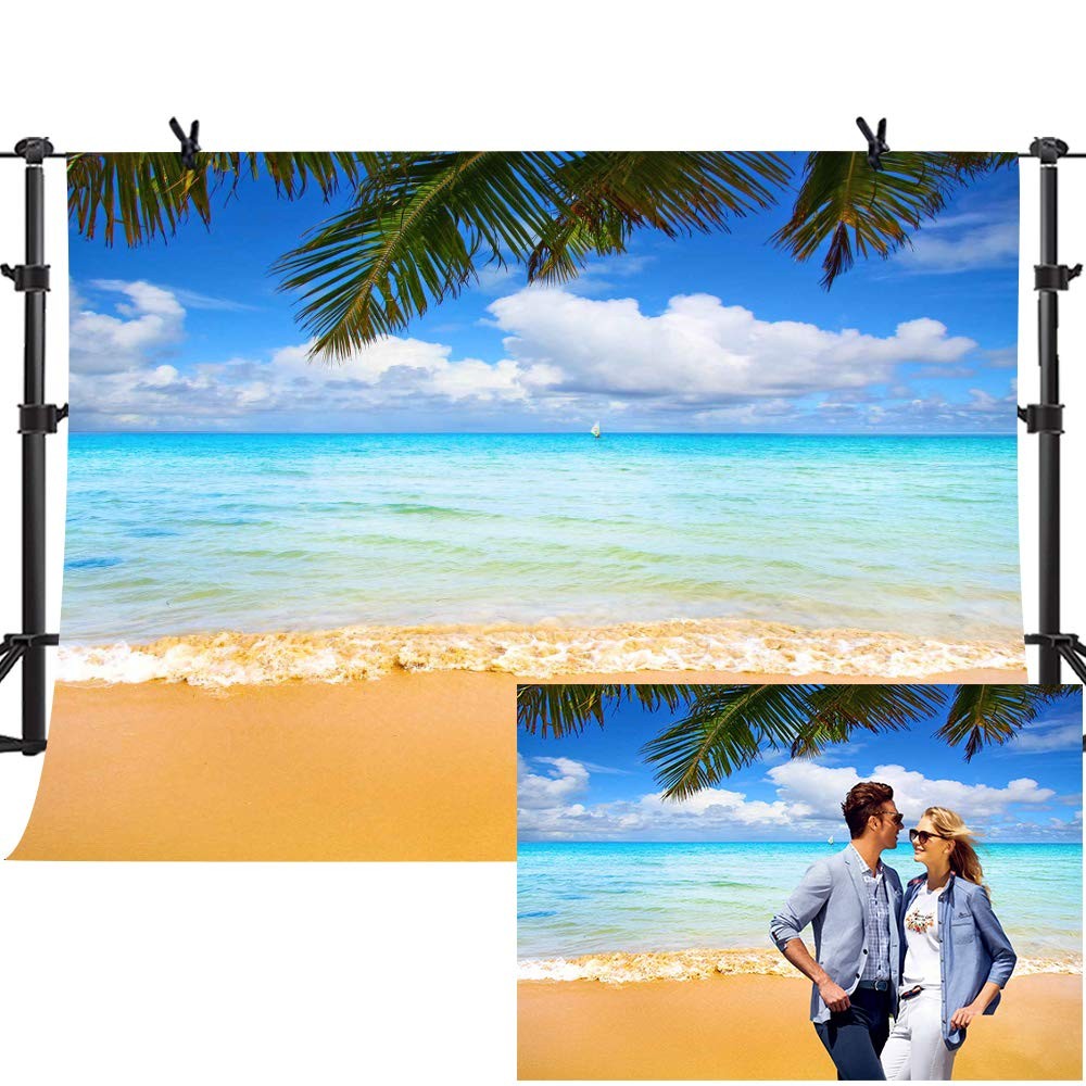 10x7ft MME Summer Sea Beach Photography Backdrop Blue Sky Background Props