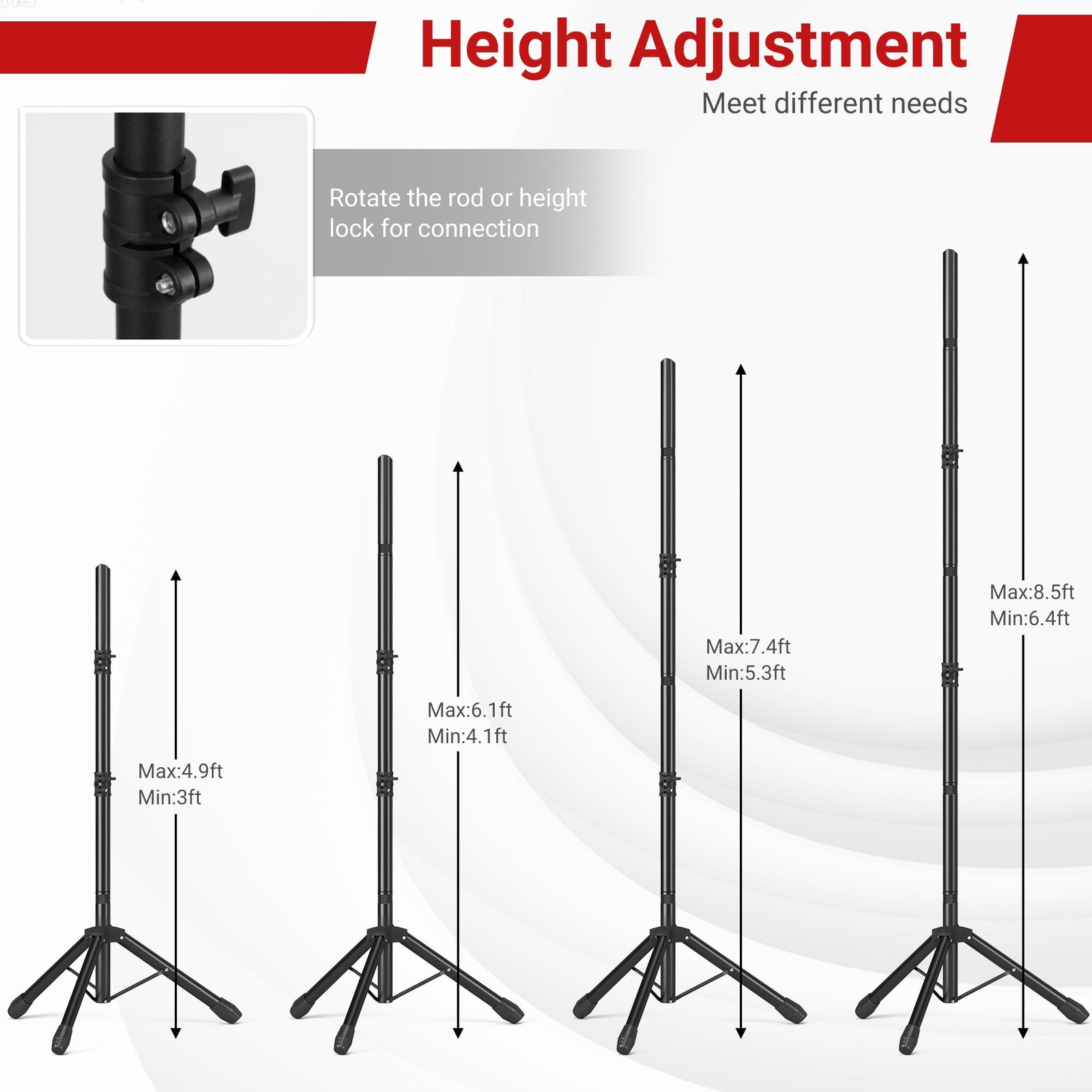 JSungo 10×8.5 FT Backdrop Stand for Parties, Adjustable Photo Backdrop Stand …