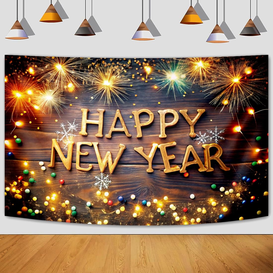 6×3.6FT Happy New Year Photography Backdrop Welcome to 2025 Party Decor