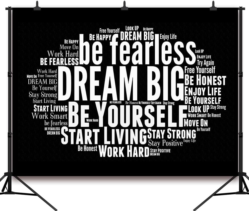 7X5 FT Inspirational Backdrop Positive Words Sayings Success Be Yourself Dream M