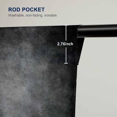 Abstract Backdrop Background for Photography Headshot Portraits 5x7ft Black