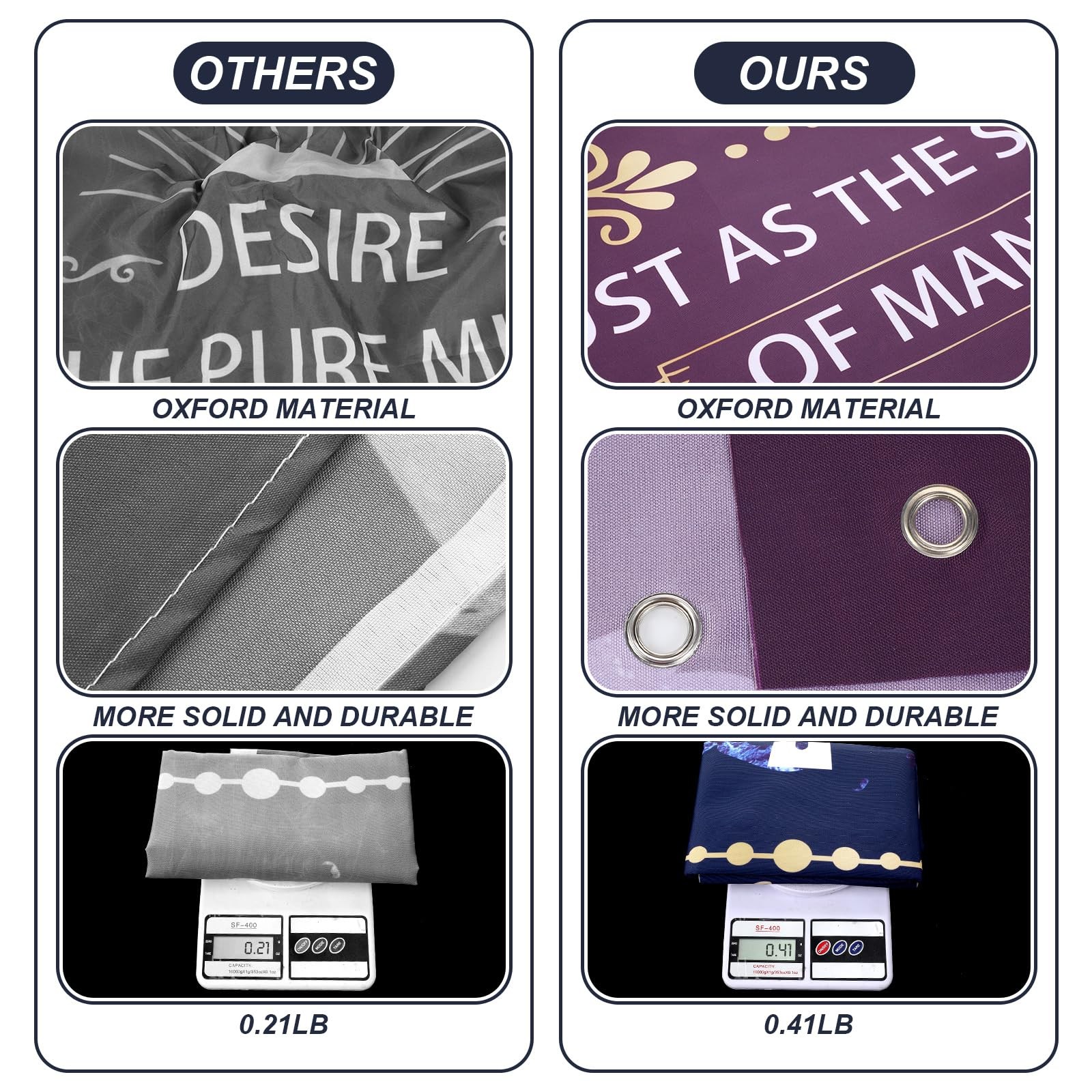 4 Pcs Church Banners with Scripture 2ft x 6ft Oxford Cloth Church Banners for…