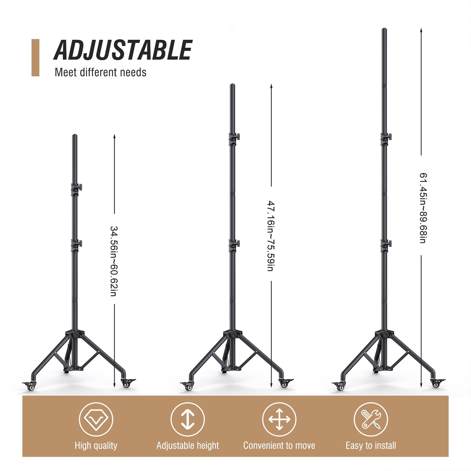 Backdrop Stand with Wheels 10×7.5Ft (WxH), Photo Backdrop Stand Easy to Move,…