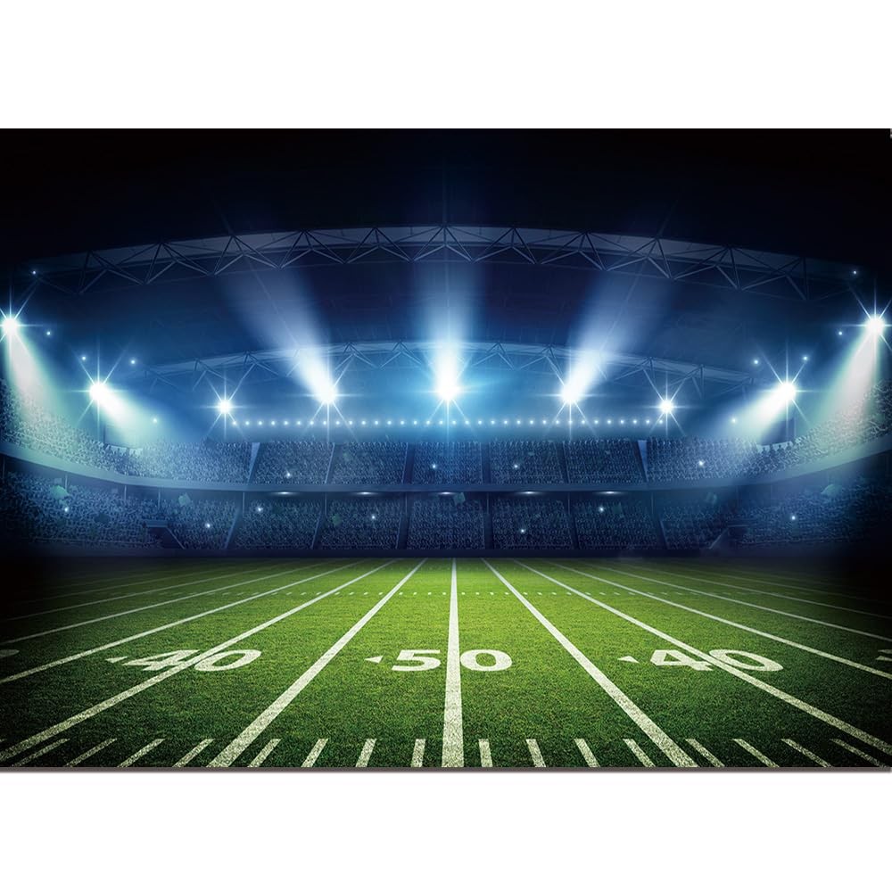 Best Football Stadium Photography Backdrop with Bowl Night Spotlight for Party