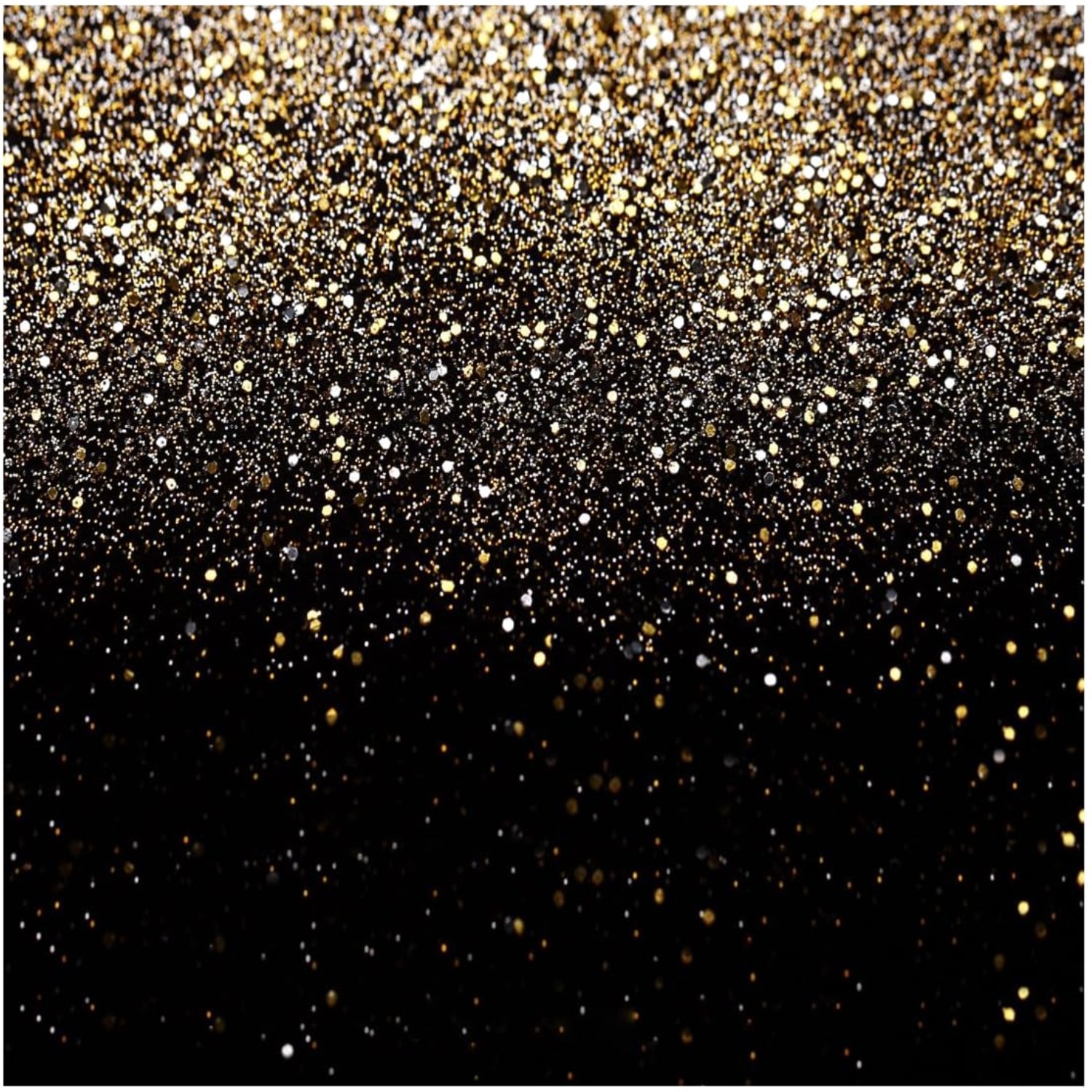 Elegant 8x8FT Black and Gold Glitter Backdrop for Stunning Photoshoots