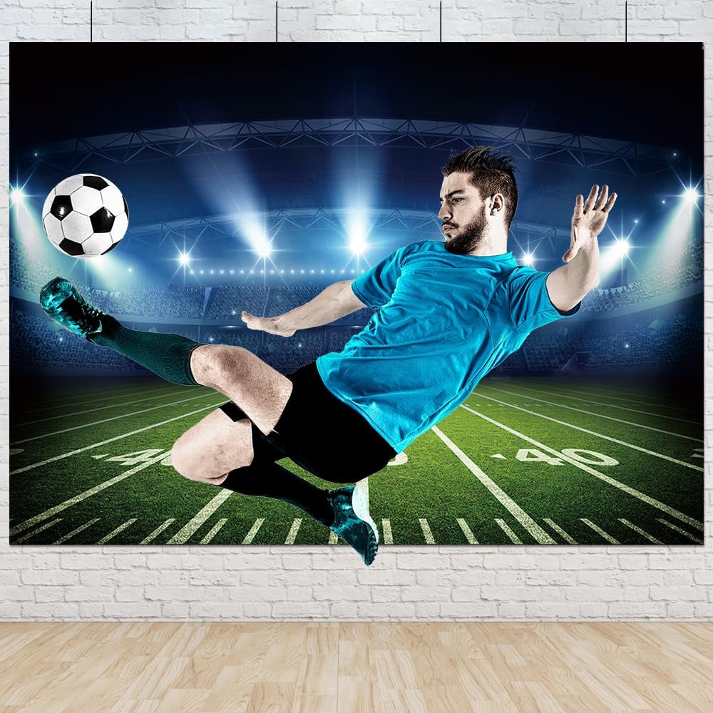 Best Football Stadium Photography Backdrop with Bowl Night Spotlight for Party