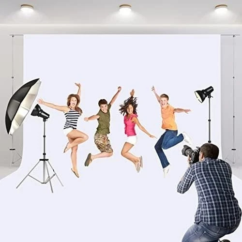 Aimosen 10X10 FT White Backdrop Background for Photography, Large Pure Photo Bac