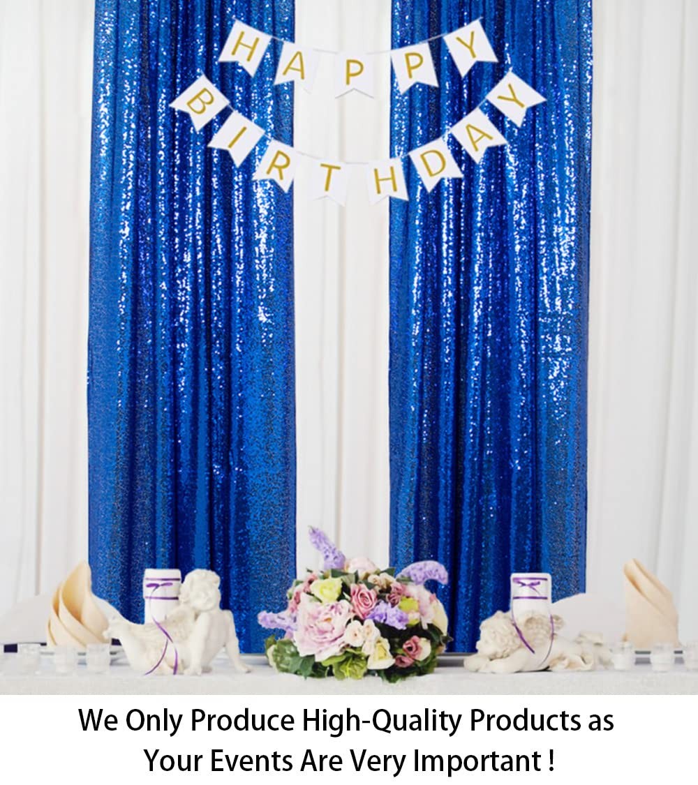 Sequin Curtains 2 Panels Royal Blue 2FTx8FT Sequin Photo Backdrop Sequin Back…