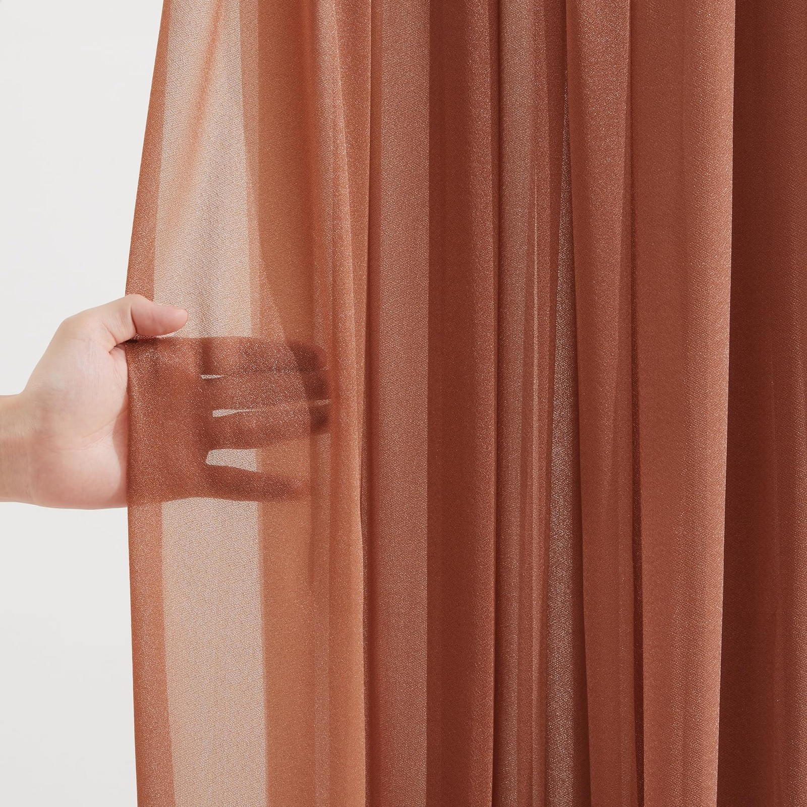 Terracotta Wedding Arch Draping Fabric 1 Panel 30” x 20FT Terracotta Drapes She