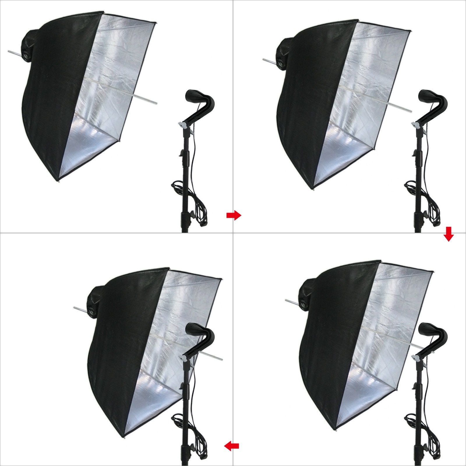 Linco Studio Photo Backdrop Muslin Studio Umbrella Lighting Bulb Light Kit