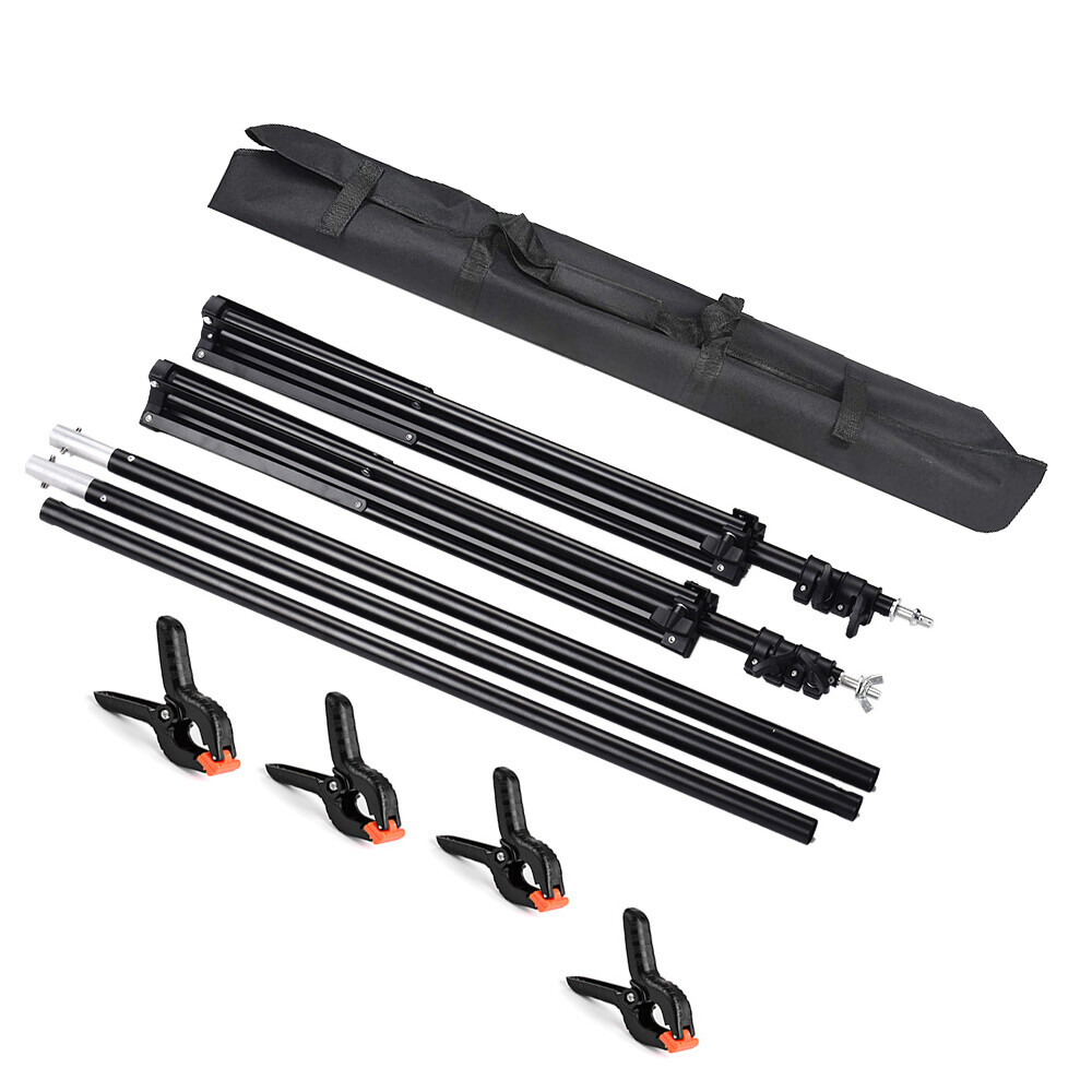 Backdrop Stand Background Stand Kit 6.5 x 6.5 ft for Party & Photo Studio + Case
