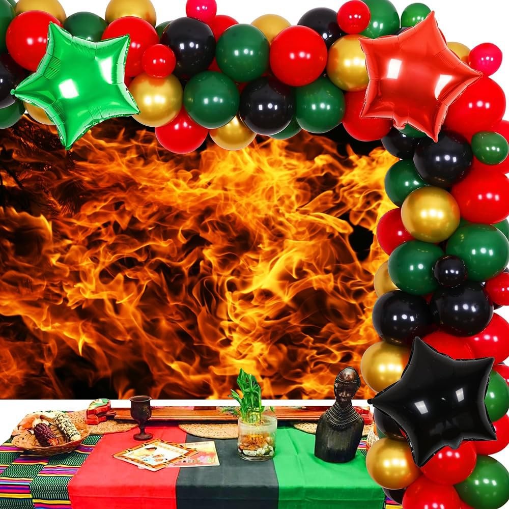 5x4Ft Raging Fire Backdrop Flame Decor Black Photography Campfire Studio Prop