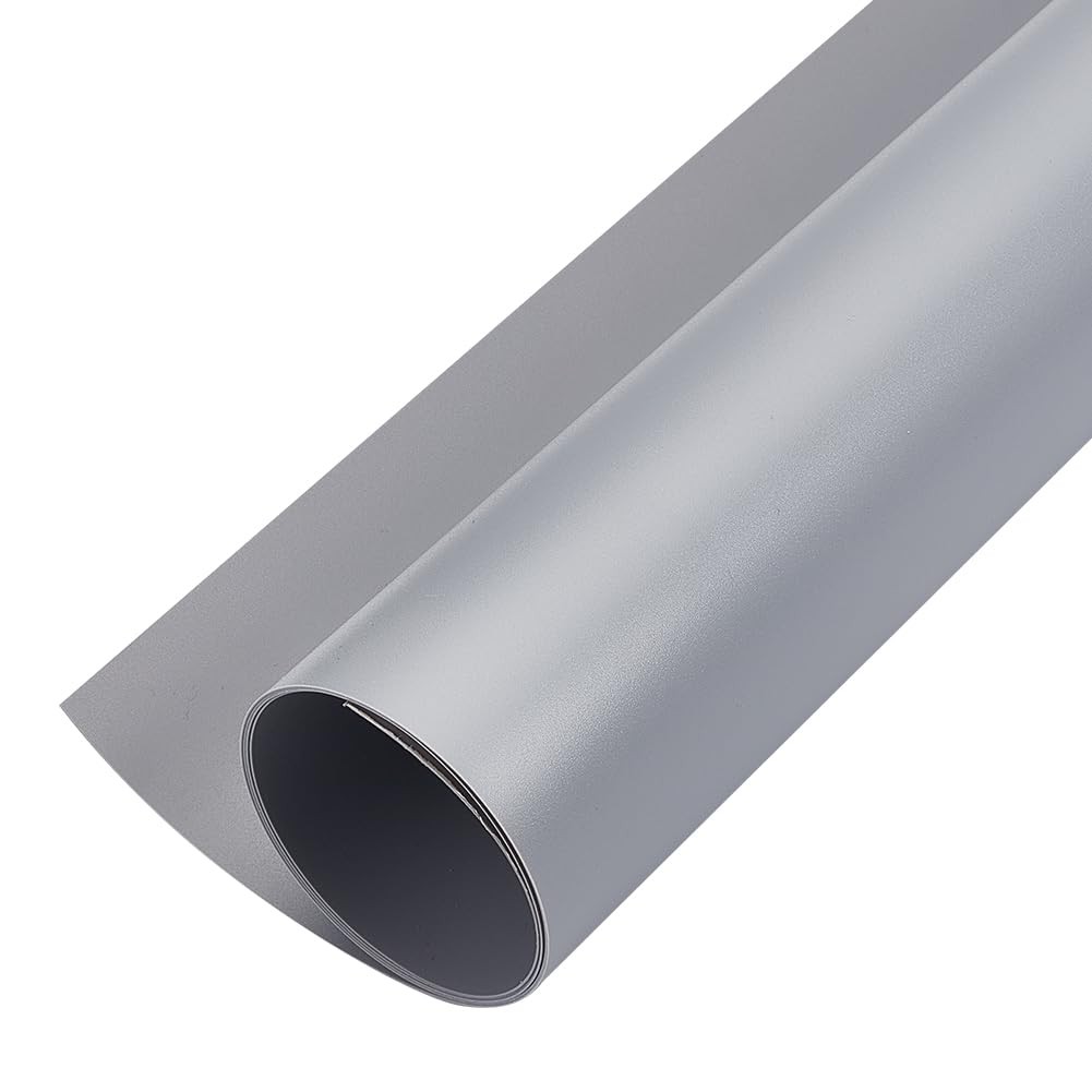 Gray Photography Backdrop Display Board Matte PVC Vinyl 15.7×39.3 In 0.5mm