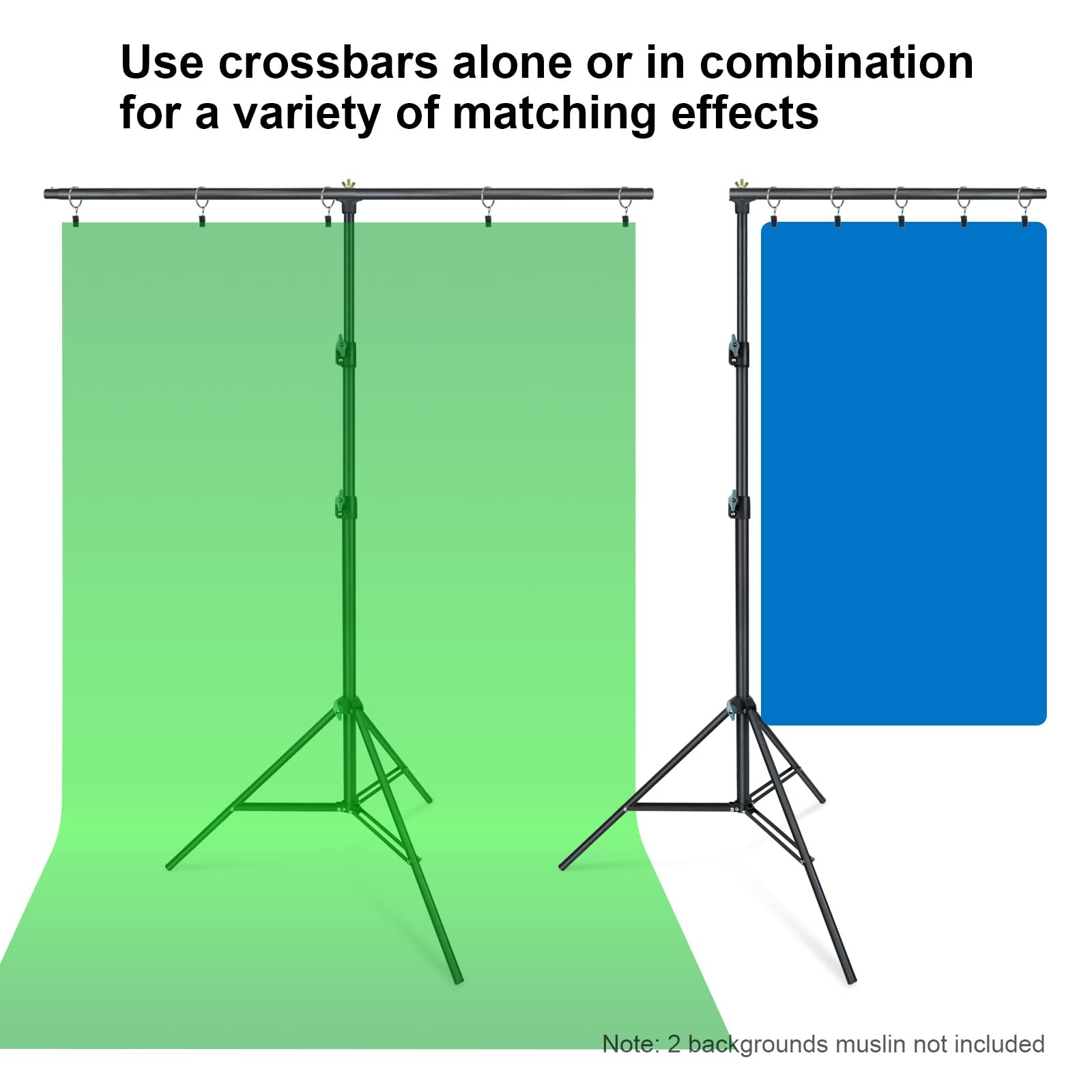 Lincostore Zenith Portable T-Shape Background Backdrop Stand Kit 1.5x2m – 1.5…