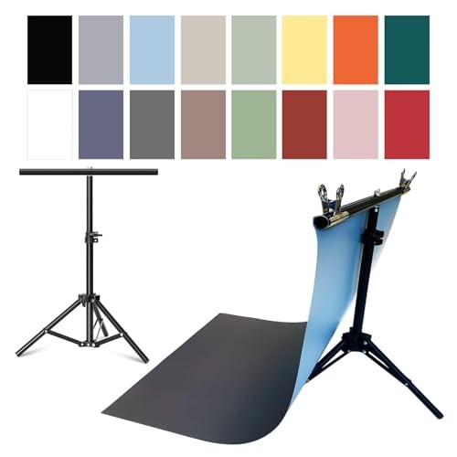 8PCS 18Patterns Product Photography Backdrops with Stand: black white green