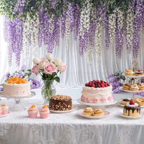 Lavender Wedding Backdrop Background for Photography, Flower 7x5ft Purple